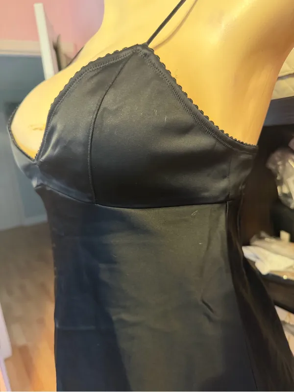 NWT SKIMS Black Satin Slip Dress - Image 6