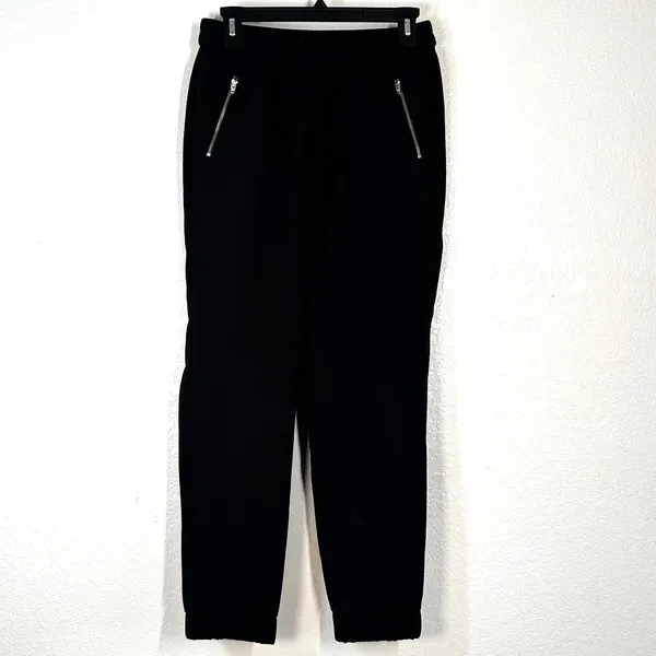 2 S Pants Casual Joggers Light Weight Elastic Black Ankle Fit Small Women's - Image 2