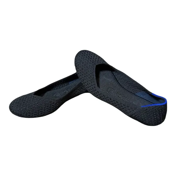 Rothy's The Flat Black Honeycomb Ballet Flats Shoes - Image 3
