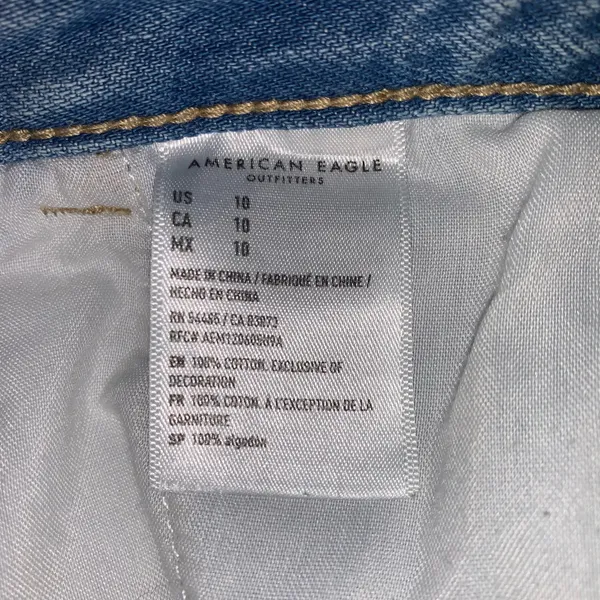 Womens Size 10 American Eagle Mom Shorts Denim Shorts Pleated Cuffed - Image 5