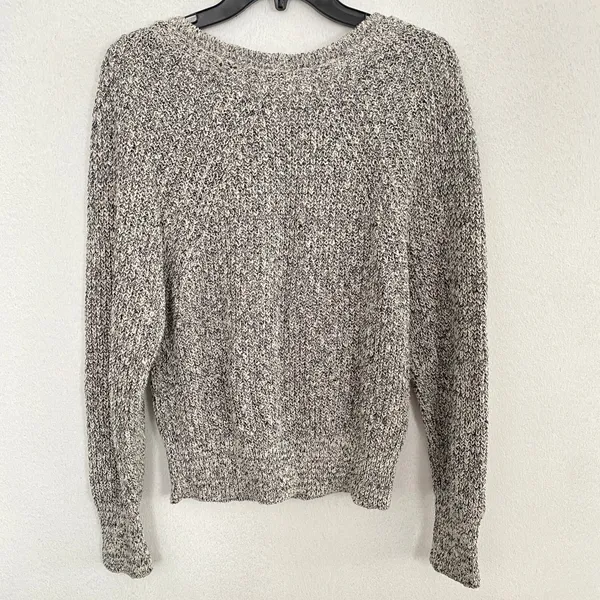 Free People Marled Knit Sweater Women Medium Relaxed Fit Crew‎ Neck Long Sleeve - Image 7