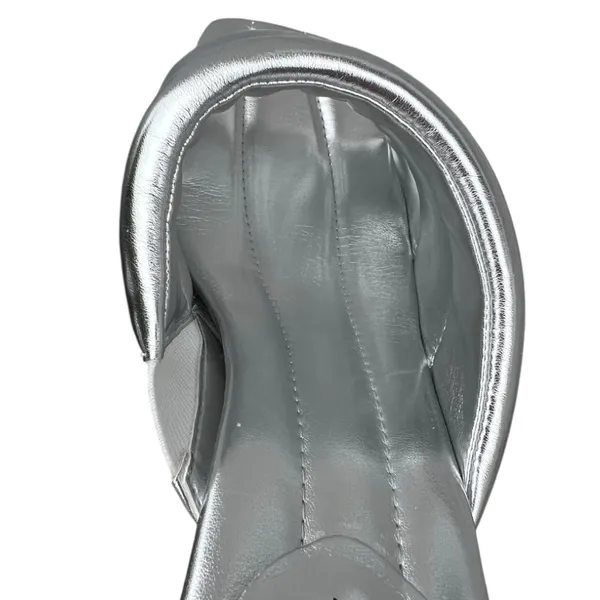 Lisa Vicky Silver Metallic "Very Vicky" Cushion Women's Size 9M Mules Block Heel - Image 13