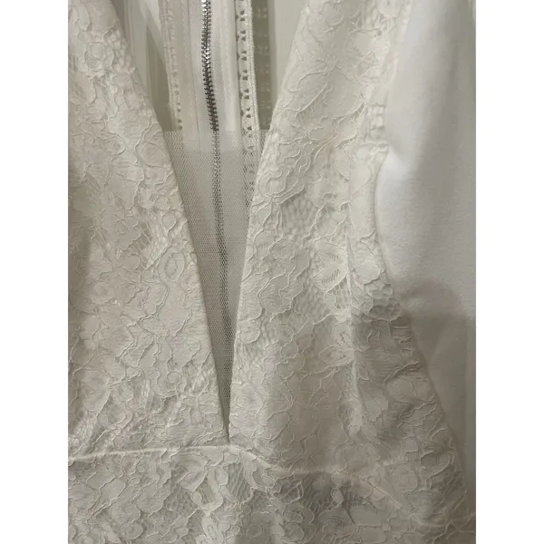 Lulus Romantic Message White Lace Midi Dress XS Bridal Shower Wedding NWT - Image 8
