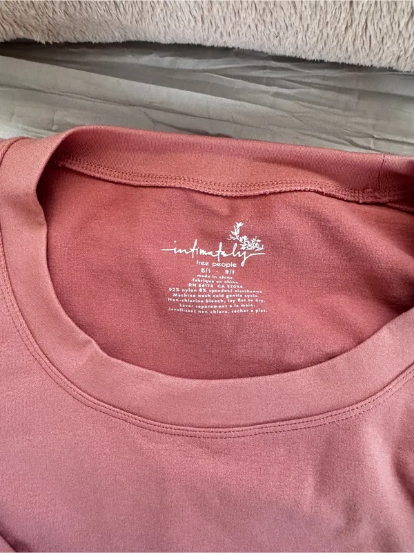 Free People Women’s Long-Sleeve Scoop Neck Top — Dusty Pink - Image 4