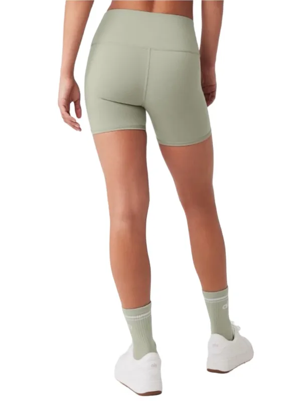 Alo Yoga Women’s Size XS Limestone Green 5" Airbrush High Waist Biker Shorts - Image 3