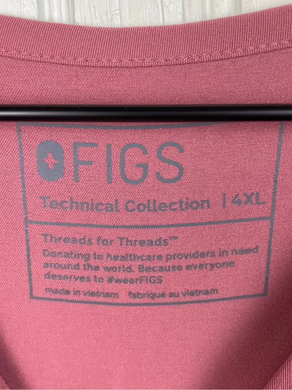 Figs Catarina One Pocket Scrub Top Women's Size 4XL Mauve Pink Nursing Medical - Image 4
