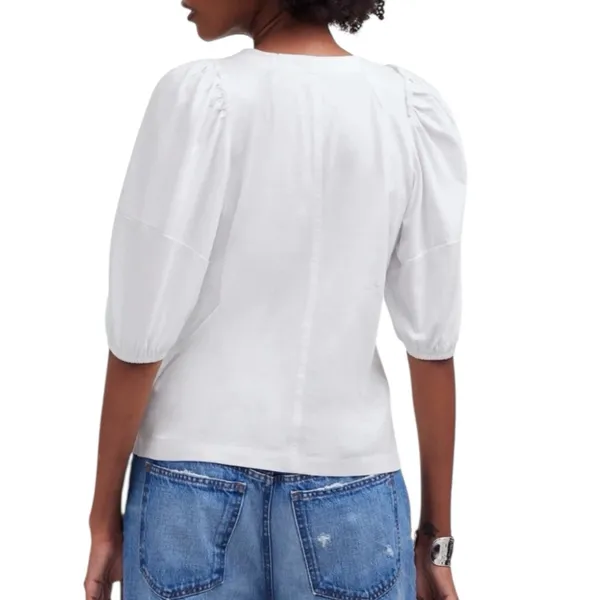 NWD Madewell Puff Sleeve Tee White Size Small - Image 2