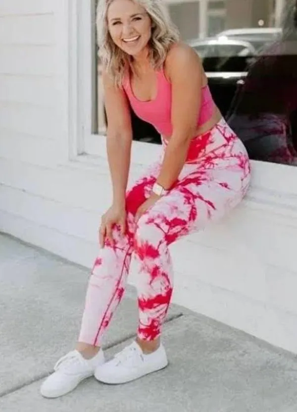 Balance Athletica Tie Dye Leggings - Pink - Small - Image 8