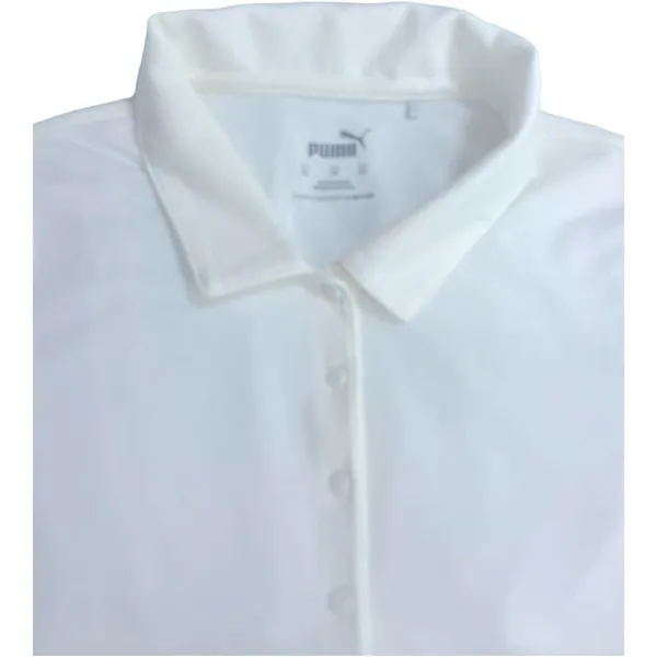 Puma Cloudspun Free Golf women's Polo Size XL White Short Sleeve UPF 40 - Image 7