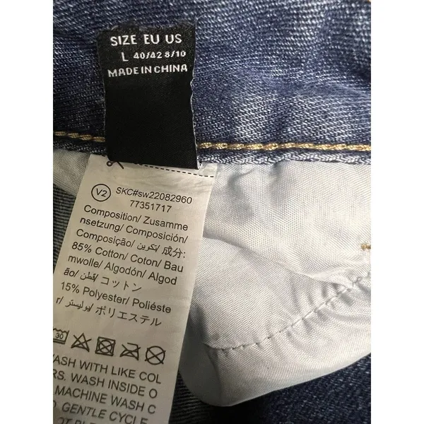 ACR) Women's Jeans‎ Size 32x30 Blue Tapered High Rise Medium Wash Cotton Mom - Image 7