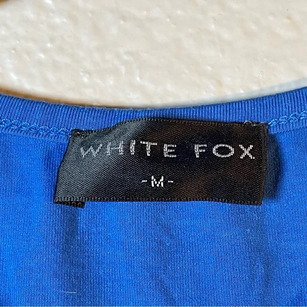 White Fox Blue Tank Top SZ:M - Image 5