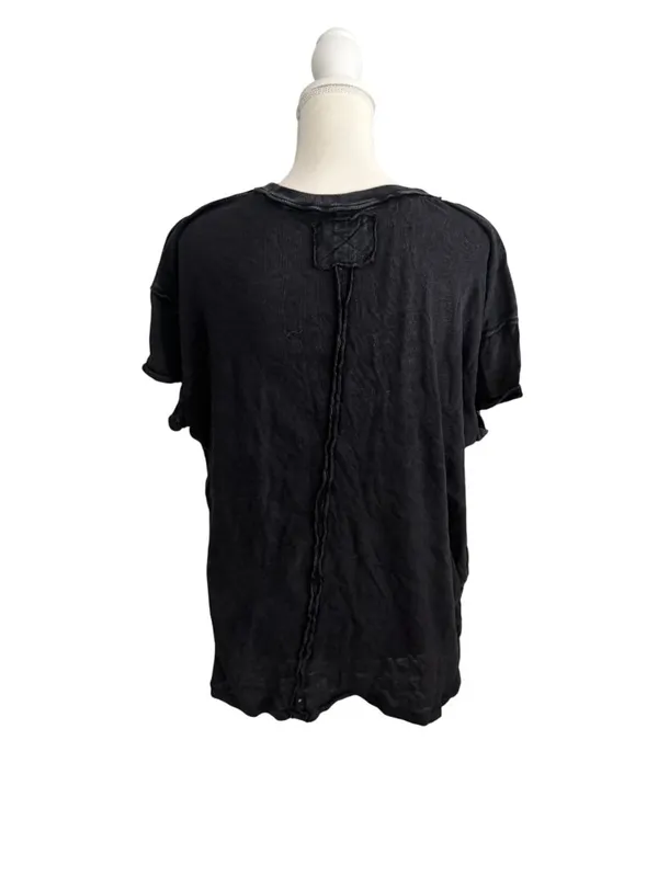 WE THE FREE Black Cutout Short Sleeve Top Size Medium - Image 6