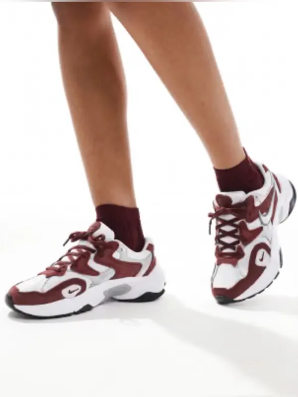 Nike AL8 Dark Team Red Metallic Silver Sneakers Women's Size 6.5 FJ3794-600 - Image 3
