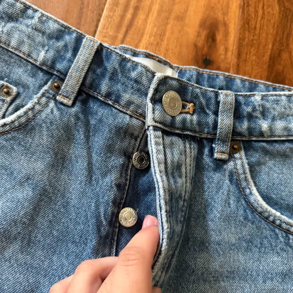 Zara Distressed Denim Jean Shorts Shorts - Image 4