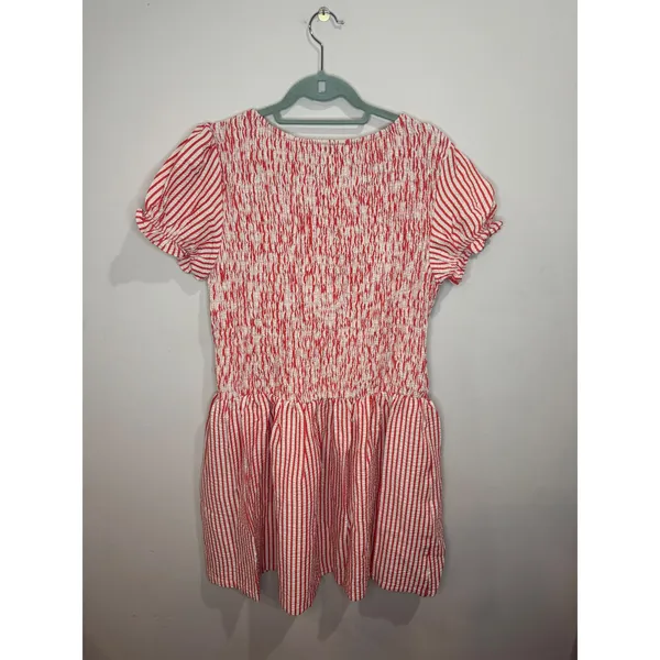 Maeve Margie Smocked Striped Mini Dress NWT Red Cream Sz XL - Image 3