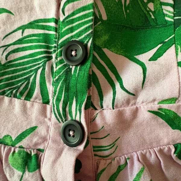 ASOS DESIGN bandeau button front jumpsuit with pockets in tropical print Sz 2 - Image 8