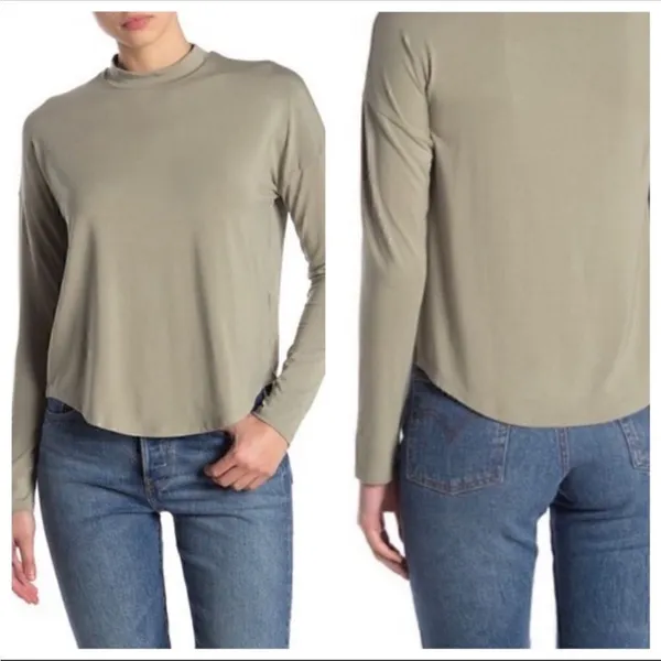 Madewell Tatiana Mock Neck Long Sleeve Top Size Medium - Image 2