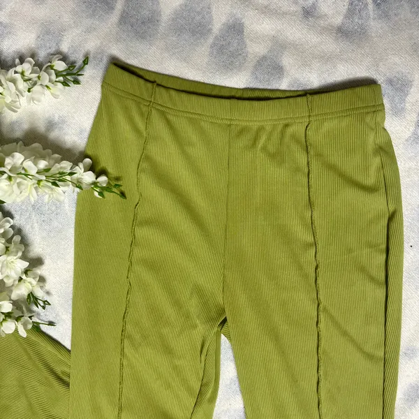 Avocado Ribbed Flare Pants - Image 3
