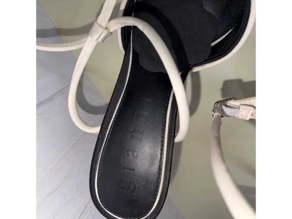 Gianni Bini Black White Bow Slingback Heels 10M - Image 4