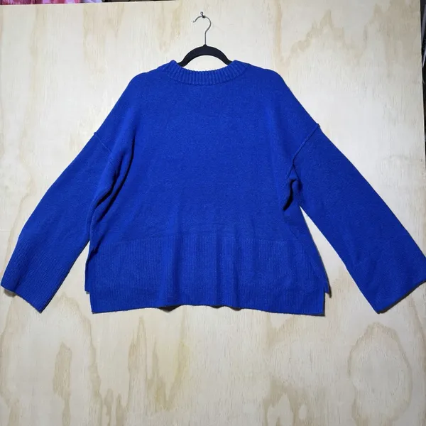 CeCe Blue Sweater Womens Large Knit Pullover Crewneck‎ Soft Cozy Top - Image 7