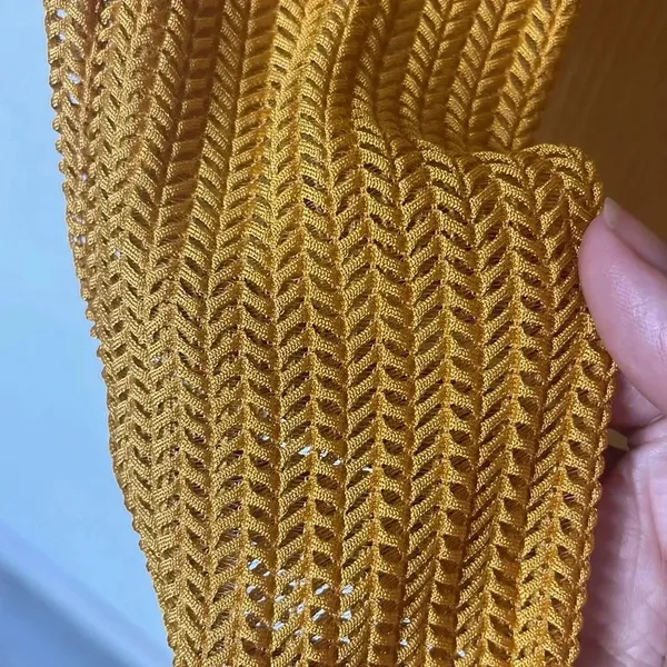 Fall open knit cardigan‎ open front duster lightweight orange yellow transition - Image 4