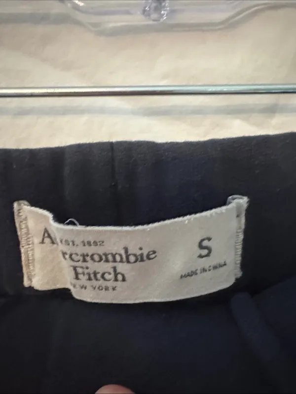 Abercrombie & Fitch Black Sweatpants with Maroon 1892 Detail - Image 2