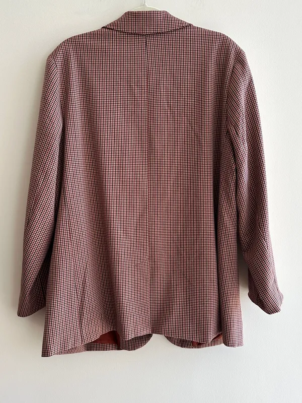 a new day Women’s Oversized Fall Blazer, Brown Plaid, Size XXL - Image 14