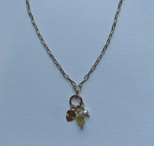 Handmade Gold Charm Necklace - Image 3