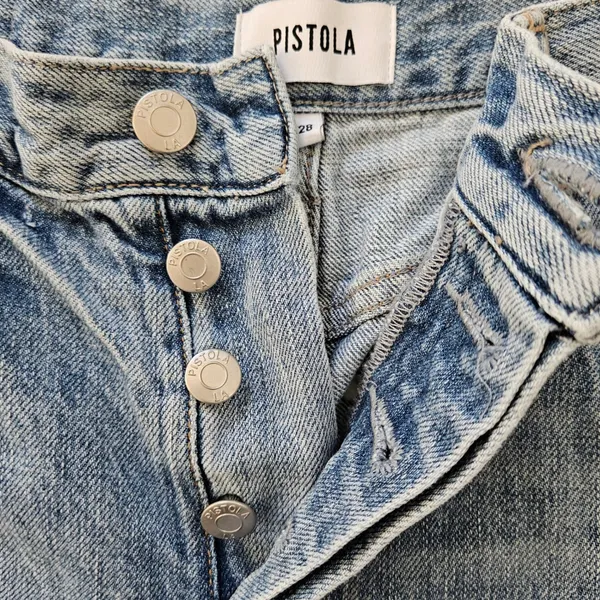 Pistola‎ Charlie High-Rise Classic Straight Distressed Jeans 28 - Image 4