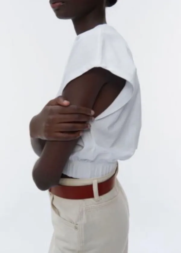 Zara Elastic-Hem Tee - Image 2
