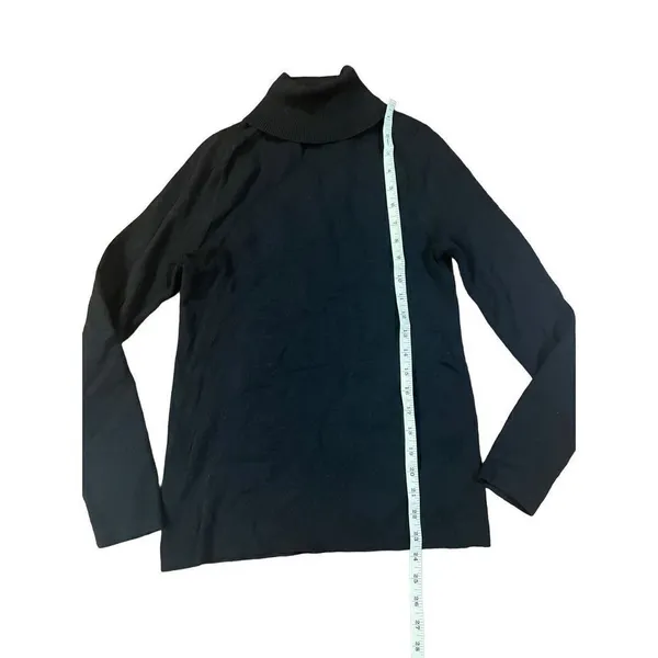Chico’s womens black fitted turtleneck knit sweater size small - Image 5