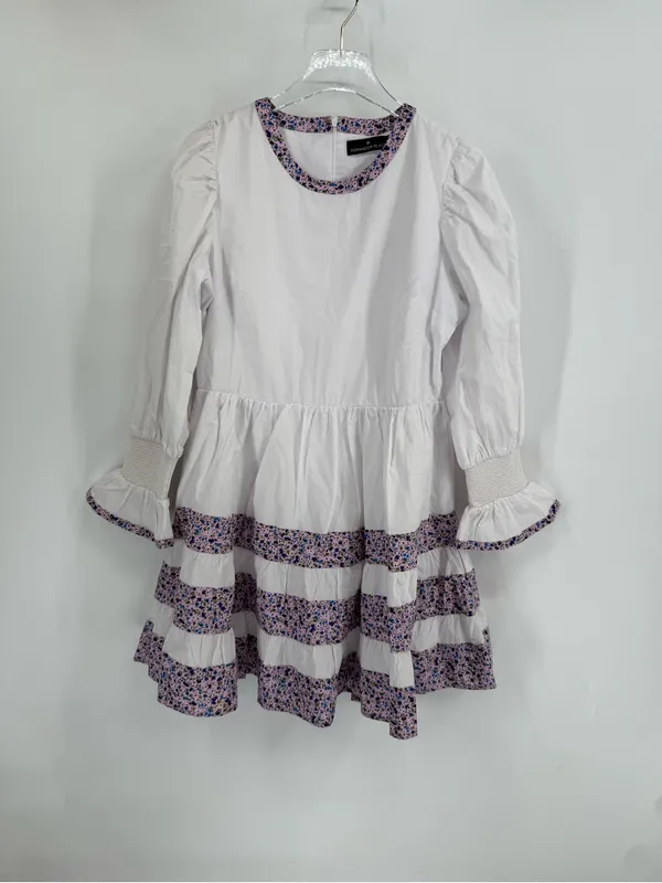 Pomander Place Tuckernuck Dress Fran Mini Swing mediumWhite Floral Coastal Prepp - Image 3