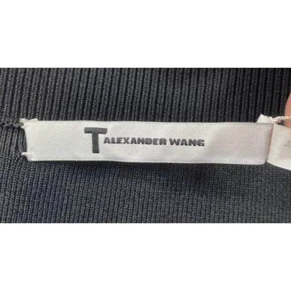 Alexander‎ Wang Knit Mini Pencil Skirt Womens Medium Black Stretch Bodycon - Image 3
