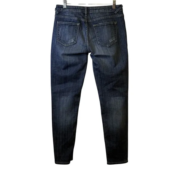 Vigoss Jagger Super‎ Skinny Med Rise Distressed Jeans Women 28 Trendy Dark Wash - Image 3