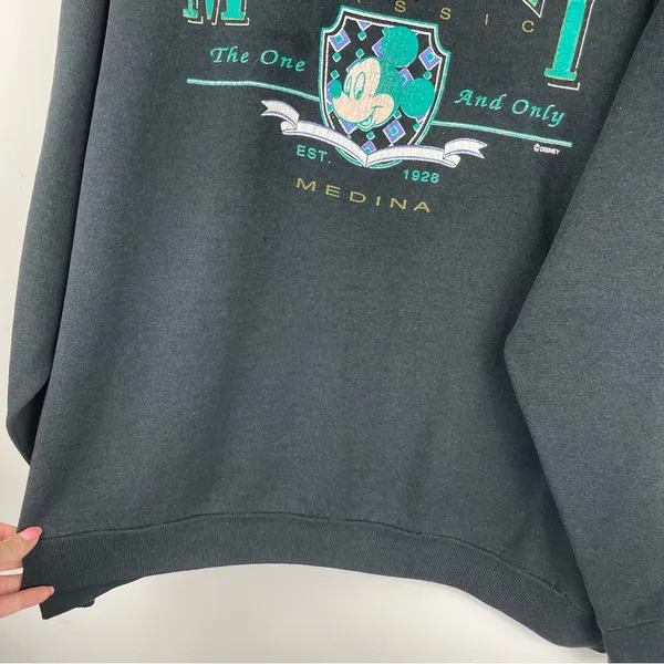 Vintage Disney Mickey Classic Crewneck Pullover Sz XXL Neon - Image 5