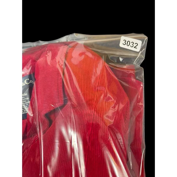 VTG Y2K Denim & Co Red Corduroy Button Front Blazer Jacket M - Image 12
