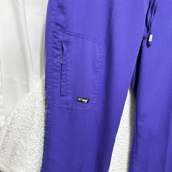 Greys Anatomy Barco Women Scrub Pants S Purple Style 4277 Cargo Pocket‎ Uniform - Image 4