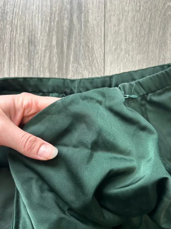 Showpo New Hathaway Maxi Dress Strapless Straight Neck Twist Front Split Emerald Large - Image 11