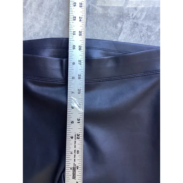 Express Women Black Faux Leather Leggings High Rise Stretch XS 2212 - Image 3