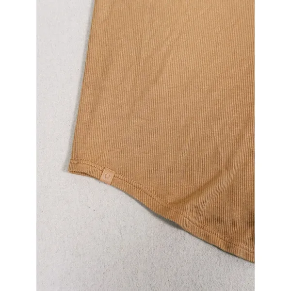 Lululemon Hold Tight Tank Top Ribbed Size 2 Tan BeechWood Minimal Layer Basic - Image 6