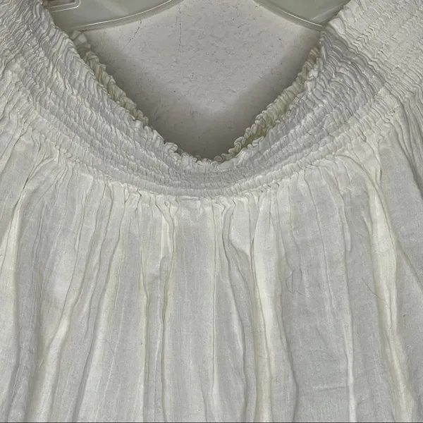 Free People Off Shoulder Crop Top White - Image 7