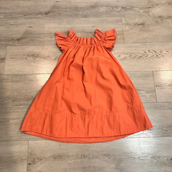 Free People XSmall XS Sophie Coral Orange Cotton Off Shoulder Dress Mini‎ - Image 2