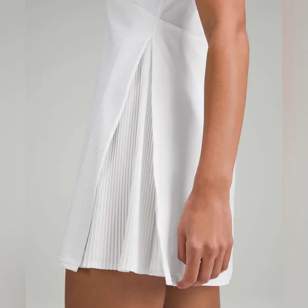 NWOT Lululemon Grid-Texture Sleeveless Tennis Dress White - Image 3