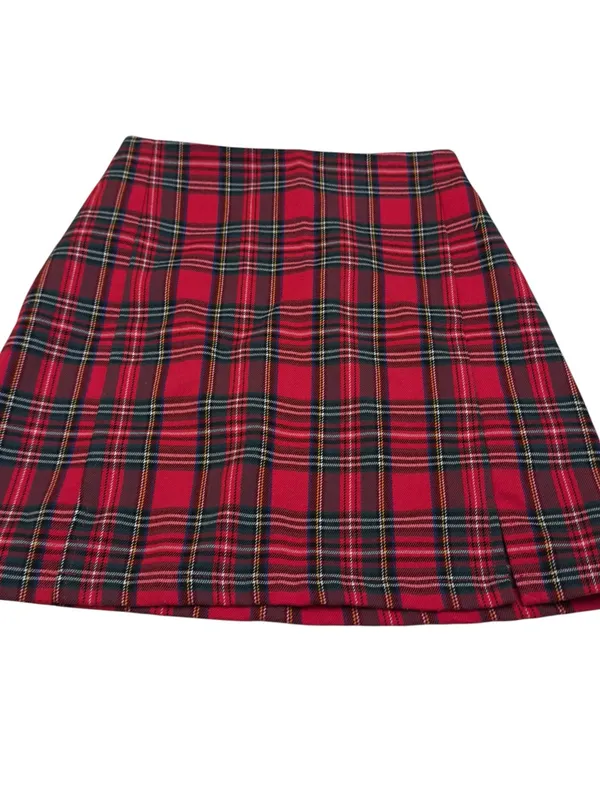 Brandy Melville Red Tartan Plaid Mini Skirt XXS 00 0 Y2K Preppy Coquette Rare - Image 7