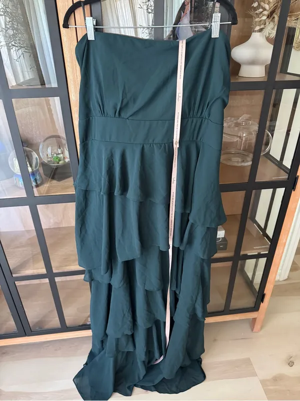 NWT Lulu’s Gorgeous Essence Emerald Strapless Tiered Maxi Dress plus bridesmaid - Image 7