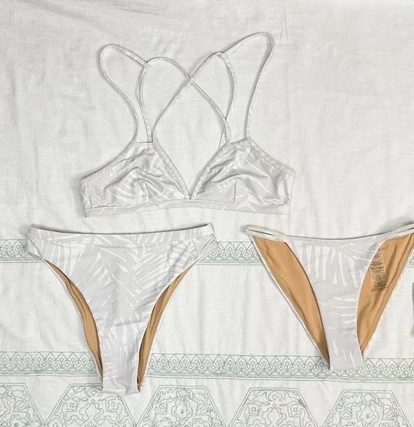 Billabong NWT Sporti x Stef Corgel Isla Palm Shadow Bikini Set - Daylight - M/S/S - Image 12