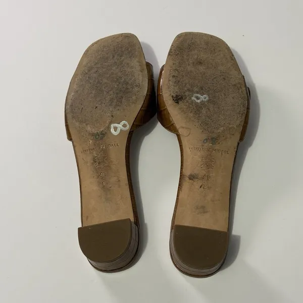 Loeffler Randall Edie Twisted Single Buckle Slide Sandals Cognac Brown Size 9.5 - Image 8