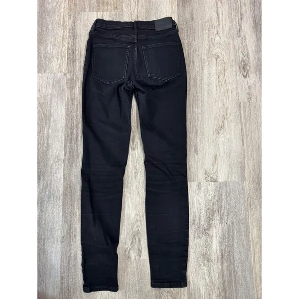 Everlane‎ High Rise Authentic Stretch Black Skinny Jeans Womens 28 Tall - Image 2