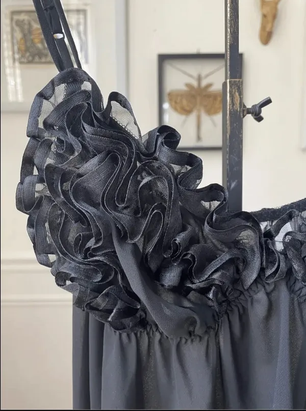 Victoria’s Secret Black Teddy Neglige Lingerie L - Image 3