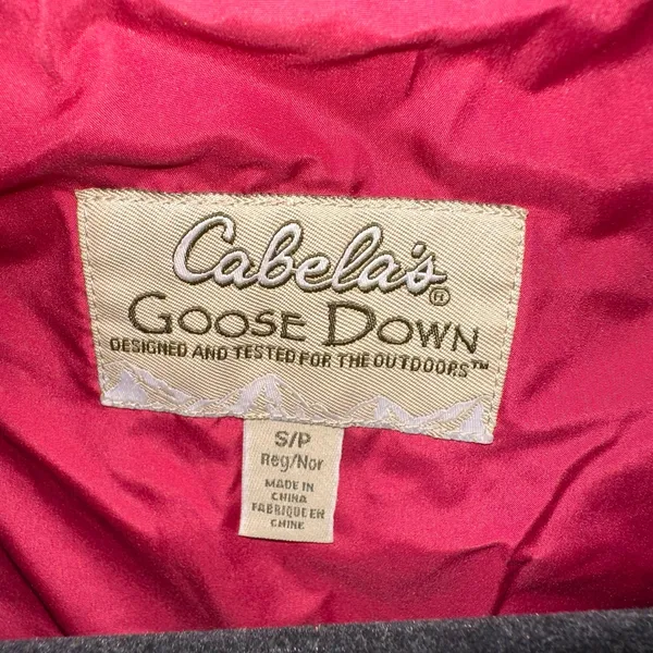 Cabela's Goose Down Puffer Vest Pink Quilted Zip Up Lightweight Outdoor Women's Small‎ - Image 5
